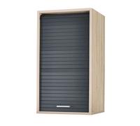 Meuble Cuisine Chêne Rideau Alu Blanc ou Noir 2 Etagères L 40 H 72 P 35 cm - Noir - L 40 x l 35 x H 72 cm