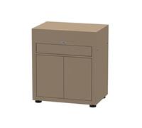 Le Marquier Meuble de cuisine extérieure MC80PTIE22 – avec tiroir – 80 x 55 cm – Taupe