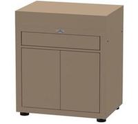 Le Marquier Meuble de cuisine extérieure MC80PTIE22 – avec tiroir – 80 x 55 cm – Taupe