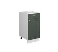 Vicco Meuble Cuisine Fame-Line, Vert Or Campagne, 40cm | Façade en MDF · Sans plan de travail · Pieds réglables en hauteur · Poignées en métal · Fermeture douce