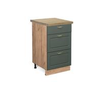 Meuble cuisine Fame-Line, 50cm, PT Chêne, Vert Or Campagne/Chêne de force doré, Vicco 46411