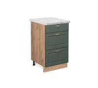 Meuble cuisine Fame-Line 50cm PT Marbre Vert Or Campagne/Chêne de force doré Vicco 46516