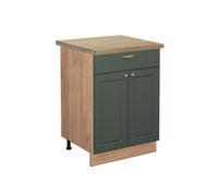Meuble cuisine Fame-Line, 60cm avec tiroir, PT Chêne, Vert Or Campagne/Chêne de force doré, Vicco 45662