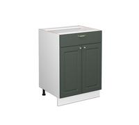 Meuble cuisine Fame-Line 60cm avec tiroir sans PT Vert Or Campagne/Blanc Vicco 38015