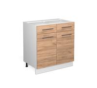 Vicco Meuble Cuisine Fame-Line, Chêne doré, 80cm