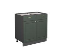 Vicco meuble cuisine Fame-Line, 80 cm sans plan de travail, Vert Or Campagne/Anthracite