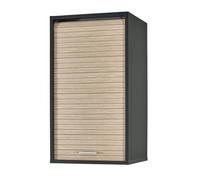 Meuble Cuisine Noir Bicolore 40 cm H 72 cm - Chêne Naturel - L 40 x l 35 x H 72 cm