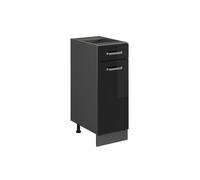 Vicco Meuble Cuisine R-Line, Noir Haute Brillance, 30cm sans PT, pour Une Combinaison Libre au Sein de systèmes de Cuisine modulaires