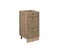 Meuble cuisine R-Line 40cm avec tiroirs sans PT Chêne Artisan/Chêne de force doré Vicco 49152