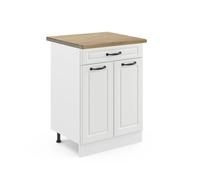 Meuble cuisine R-Line 60cm avec tiroir PT Chêne Blanc campagne/Blanc Vicco 46363