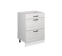 Vicco Meuble Cuisine R-Line, Blanc Campagne, 60cm avec tiroirs, sans PT, pour Une Combinaison Libre au Sein de systèmes de Cuisine modulaires