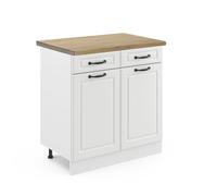 Meuble cuisine R-Line 80cm PT Chêne Blanc campagne/Blanc Vicco 45373