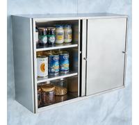 Meuble Cuisine Rangement Haut en Acier Inoxydable 304 Rangement Espace Saving for Appartements Compacts Cuisines a Concept Ouvert et Logements Locatifs Meuble Cuisine(60x20x40cm (24x8x16in))