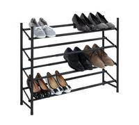 Meuble d’entrée - AC-DÉCO - Étagère à chaussures Hero - 24 paires - Noir - Antidérapante extensible