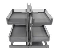 Meuble d'angle aveugle avec paniers réglables, étagère extensible en acier au carbone, idéal pour le garde-manger et le rangement de la cuisine