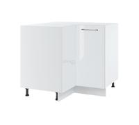 Meuble d'angle bas Bellissi Blanc Brillant 2 portes L 90/90 cm - Cuisineandcie