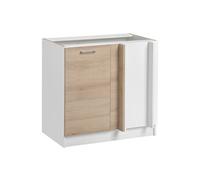 Cuisineandcie - MEUBLE CUISINE BAS D'ANGLE ECO Chêne Naturel 1 Porte L 105cm + 1 étagère - Meuble Bas Cuisine, Meuble d'angle Cuisine