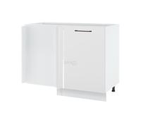 Meuble d'angle bas Lovia Blanc Mat 1 porte L 105 cm - Cuisineandcie