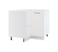 Meuble d'angle bas Lovia Blanc Mat 2 portes L 90 cm - Cuisineandcie