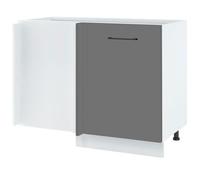 Meuble d'angle bas Lovia Gris Mat 1 porte L 110 cm - Cuisineandcie