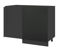 Meuble d'angle bas Lovia noir mat 1 porte L 105 cm - Cuisineandcie