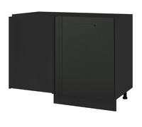 Meuble d'angle bas Lovia Noir Mat 1 porte L 110 cm - Cuisineandcie