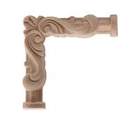 Meuble d'angle en bois d'hévéa, décor rétro de feuilles florales sculptées, figurines en bois, applique ornementale, A30,5