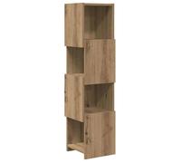 Meuble d'angle en bois d'ingénierie - vidaXL - Blanc - 25 5x25x102 cm - 4 étagères - Design moderne - Assemblage requis