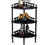 Meuble d'angle en bois massif incurvé pour salon et salle de bain, vitrine facile à assembler, hauteur 65-118 cm