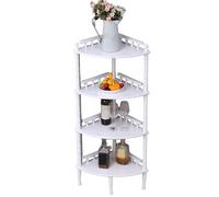 Meuble d'angle en bois massif incurvé pour salon et salle de bain, vitrine facile à assembler, hauteur 65-118 cm