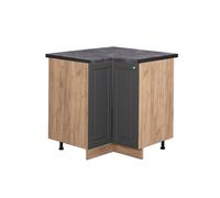 Meuble d'angle Fame-Line 80.5cm, PT Anthracite Anthracite-or Vicco