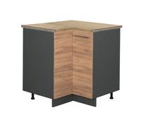 Meuble d'angle Fame-Line, 80.5cm, PT Chêne, Chêne de force doré/Anthracite, Vicco 46213