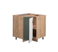 Meuble d'angle Fame-Line, 80.5cm , PT Chêne, Vert Or Campagne, Chêne de force doré, Vicco