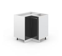 Vicco Meuble d'angle Fame-Line, Anthracite Haute Brillance/Blanc, 80.5 cm sans Plan de Travail