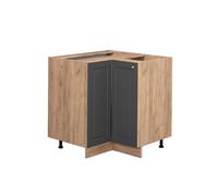 Vicco Meuble d'angle Fame-Line, Anthracite-Or/Chêne de Force doré, 80.5 cm sans Plan de Travail