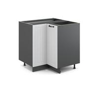 Meuble d'angle Fame-Line, 80.5cm sans PT, Blanc campagne/Anthracite, Vicco 36055