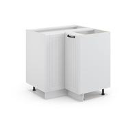 Meuble d'angle Fame-Line, 80.5cm sans PT, Blanc campagne/Blanc, Vicco 36020