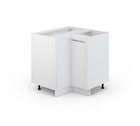 Meuble d'angle Fame-Line 80.5cm sans PT Blanc Haute brillance/Blanc Vicco 33509