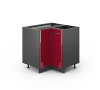Vicco Meuble d'angle Fame-Line, Bordeaux Haute Brillance, 80.5cm