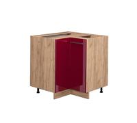 Vicco Meuble d'angle Fame-Line, Bordeaux Haute Brillance, 80.5cm