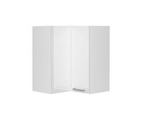 Meuble d'angle haut de cuisine avec 1 porte coloris blanc - longueur 60 x profondeur 60 x hauteur 72 cm