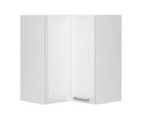 Meuble d'angle haut de cuisine avec 1 porte coloris blanc - longueur 60 x profondeur 60 x hauteur 72 cm