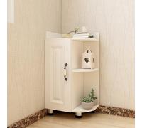 Meuble d'angle mobile vertical blanc avec étagères ouvertes, étagère multifonction pour salon, chambre à coucher, bureau, armoire de rangement (30 x 50 x 70 cm)