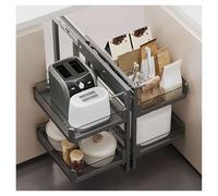 Meuble d'angle pour store coulissant, design à 2 niveaux pour cuisine ou salle de bain, compatible avec ouverture gauche et droite