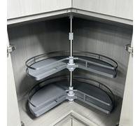 Meuble d'angle pour store coulissant, paniers réglables pouvant supporter 10 kg, solution de rangement pour placard de cuisine
