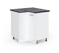 Meuble d'angle R-Line 75.6cm PT Anthracite Blanc Haute brillance/Blanc Vicco 45893