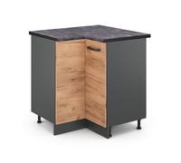 Meuble d'angle R-Line, 75.6cm, PT Anthracite, Chêne de force doré/Anthracite, Vicco 46955