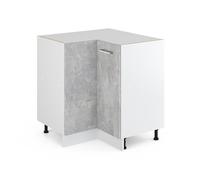 Meuble d'angle R-Line 75.6cm sans PT Béton/Blanc Vicco 30244