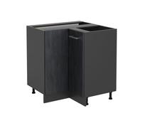 Vicco meuble d'angle R-Line, 75.6 cm sans plan de travail, Béton noir/Anthracite