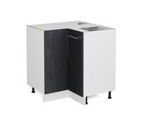 Meuble d'angle R-Line 75.6cm sans PT Béton noir/Blanc Vicco 47631